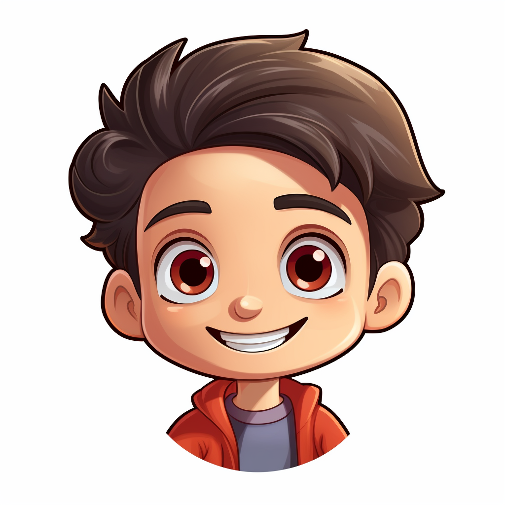 Cute boy portrait sticker