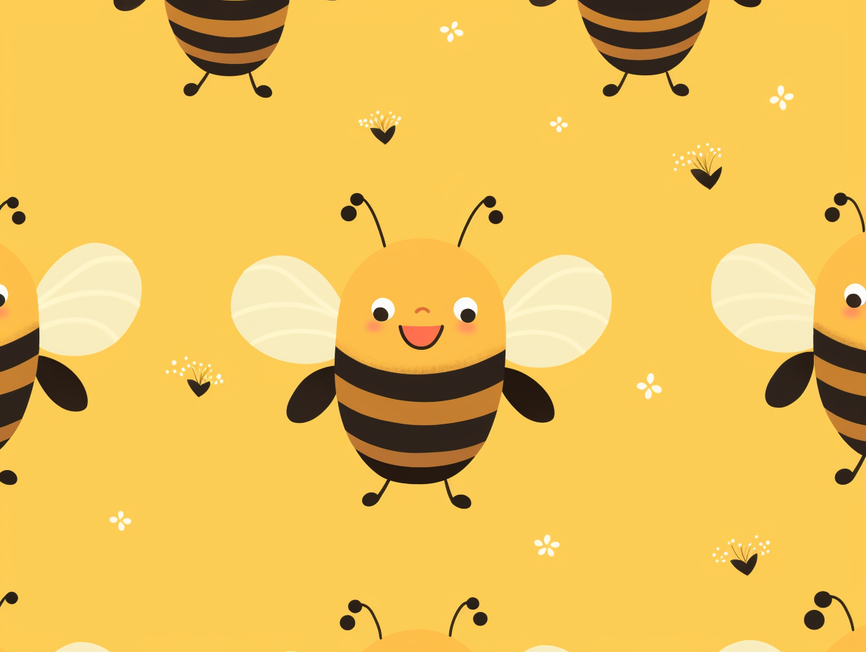 Cute bumble bee pattern design