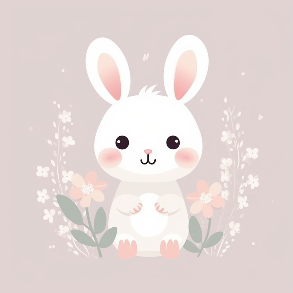 Cozy and Joyful Vintage-Style Bunny Dream Poster