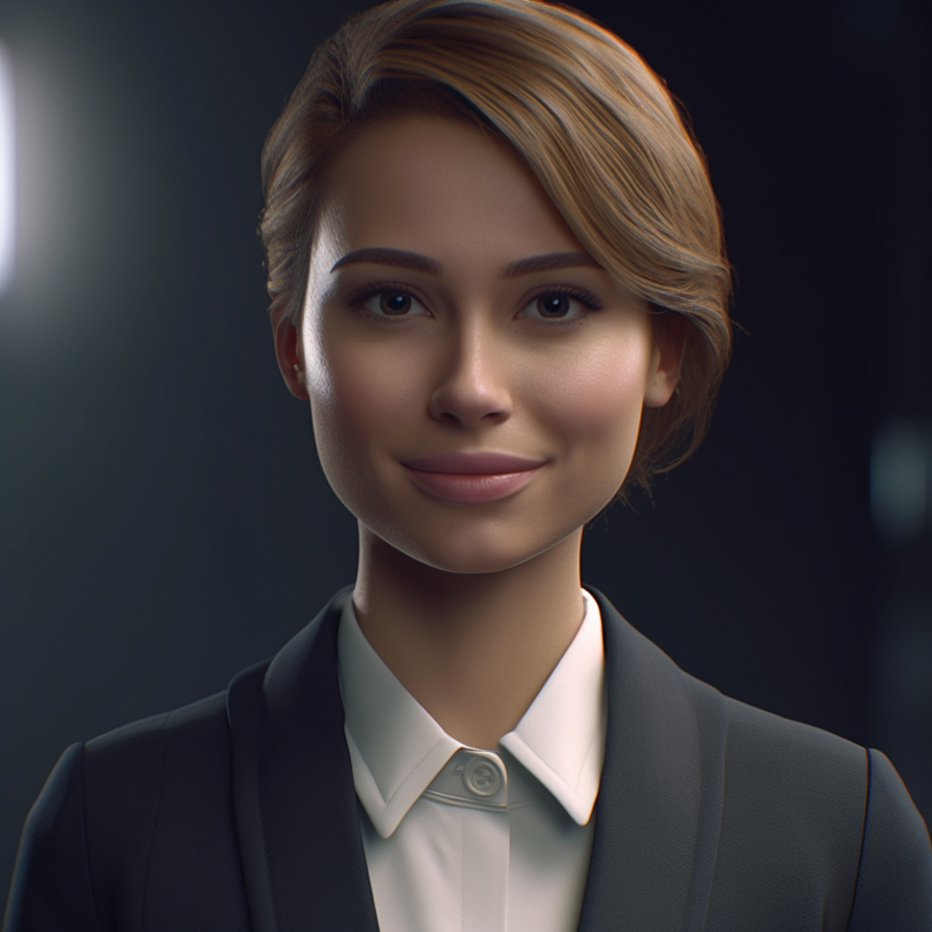 Image of a cute businesswoman investor