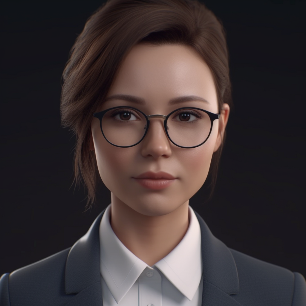 Cute businesswoman investor with realistic face