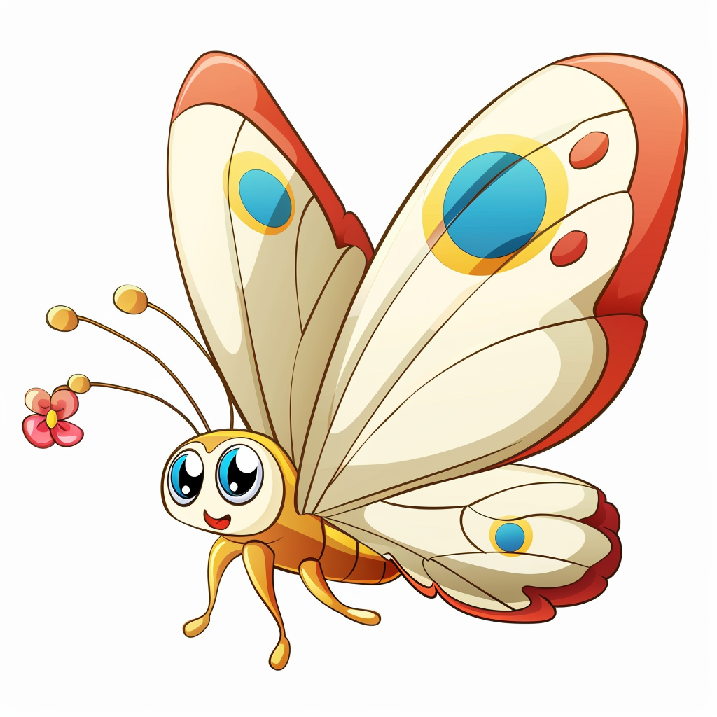 Cute butterfly cartoon for kids