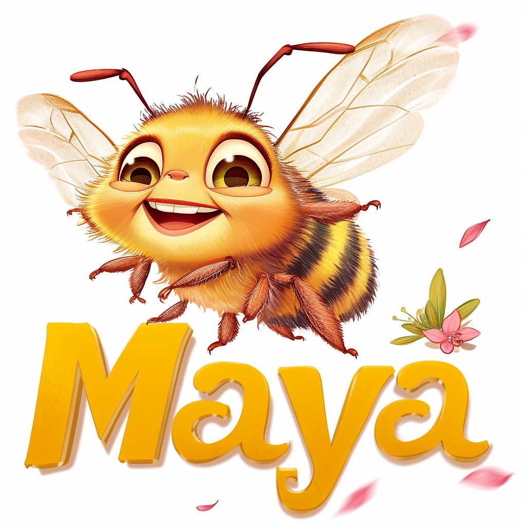 Cute Cartoon Bee Smiling Maya