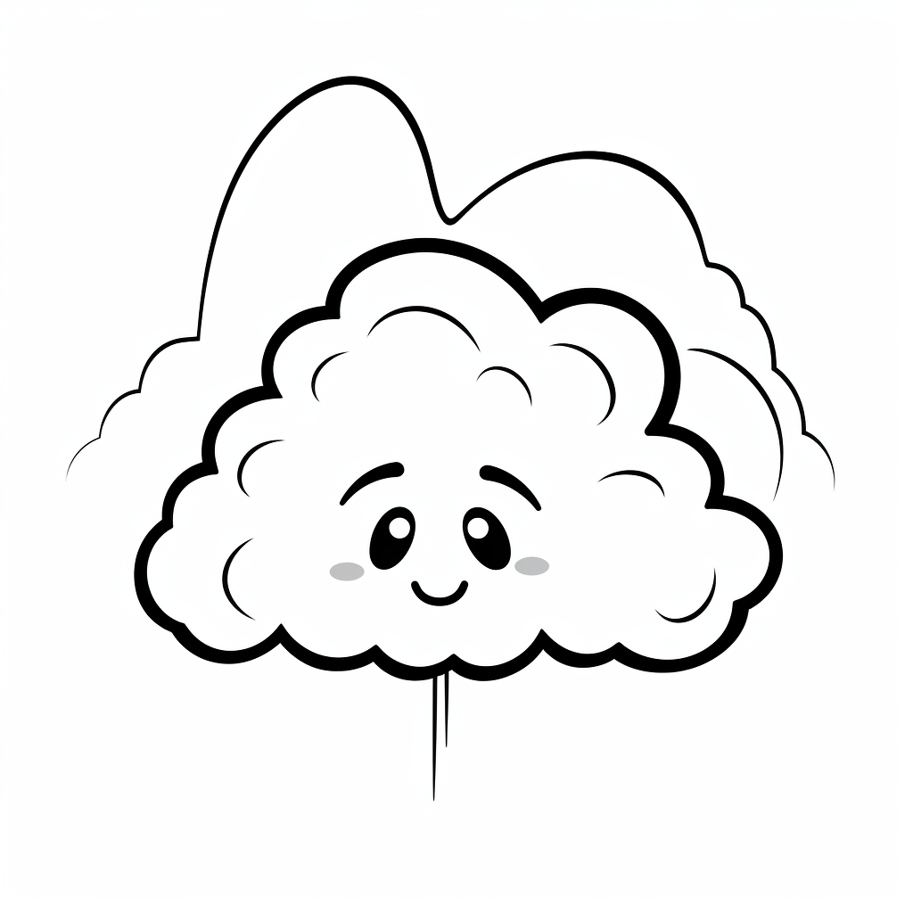 Adorable cloud illustration for kids