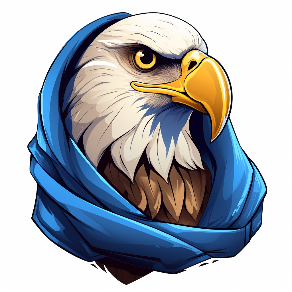 Cute cartoon sports logo eagle