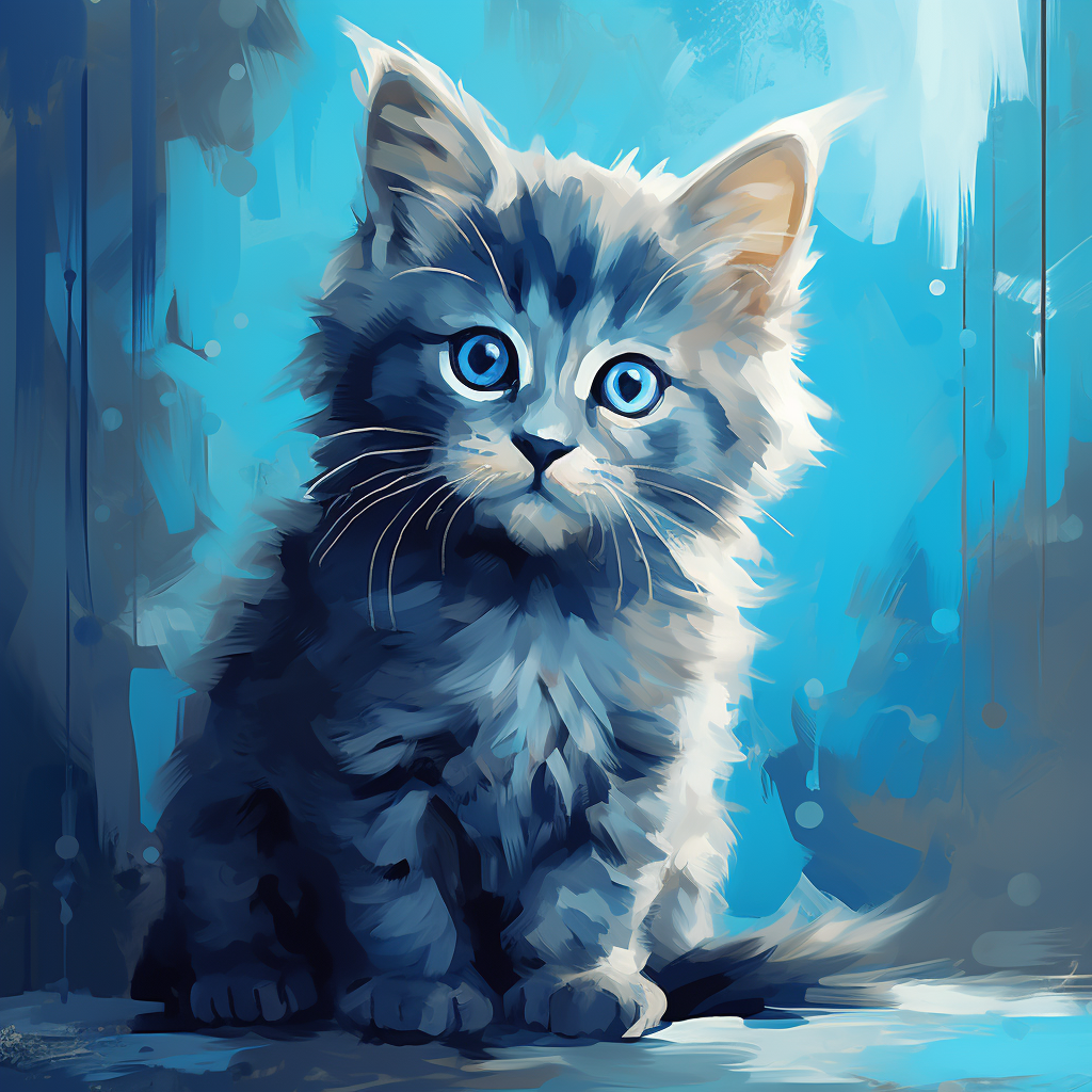 Cute blue cat looking adorable