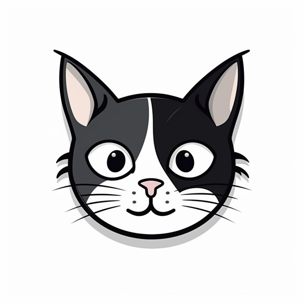 Cute cat head avatar