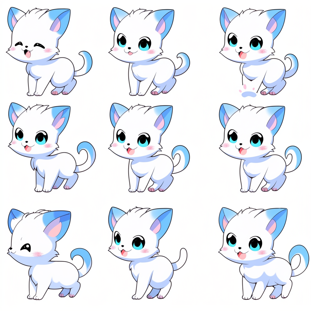 Cute Cat Sprite Sheet