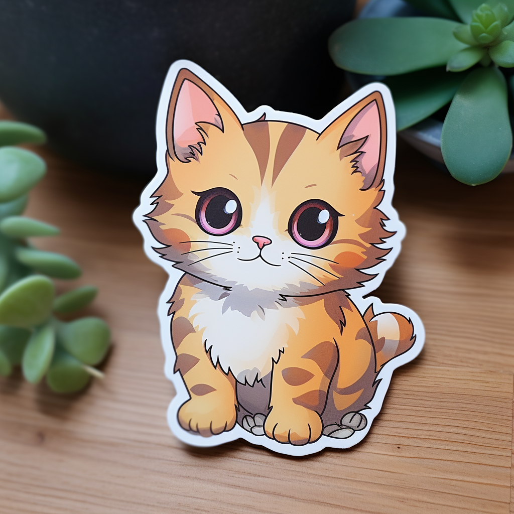 Cute cat sticker die cut