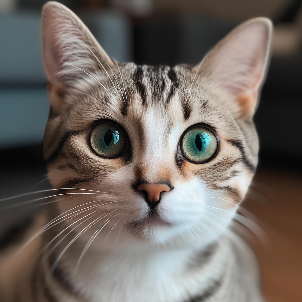 Adorable cats with large eyes