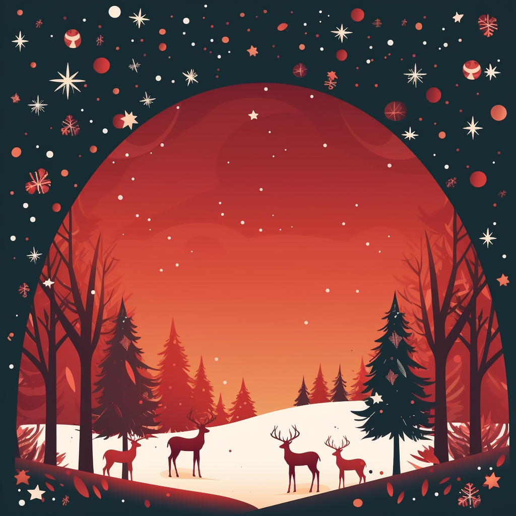 Cute red Christmas background design