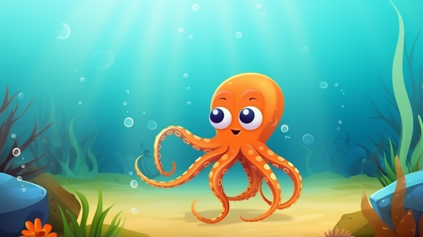 Vibrant Octopus in the Ocean