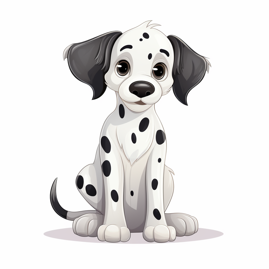 Adorable Dalmatian Dog Illustration for Kids