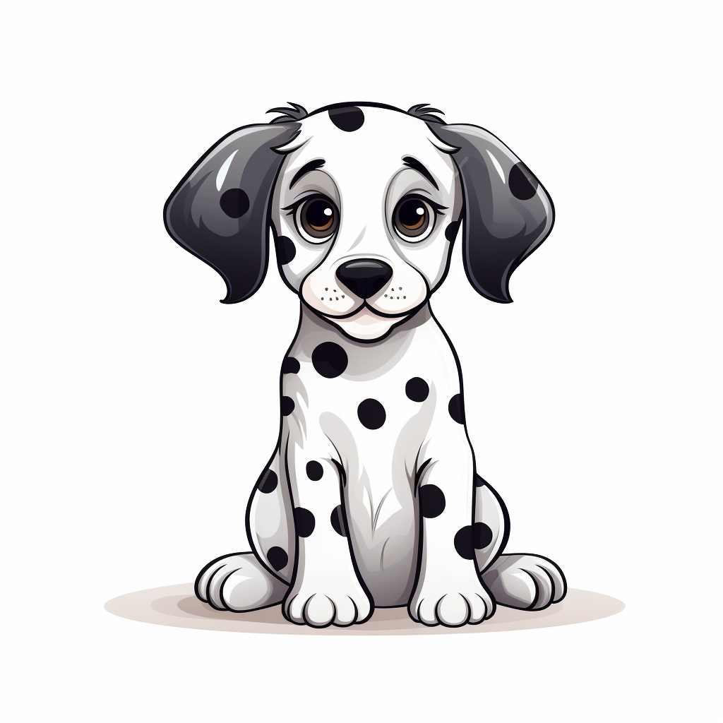 Cute Dalmatian dog on white background