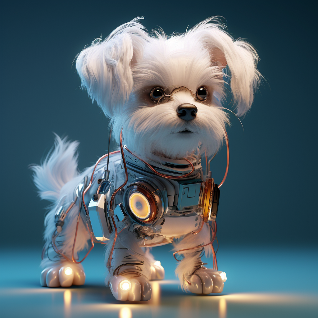 Charming dog model in cute style