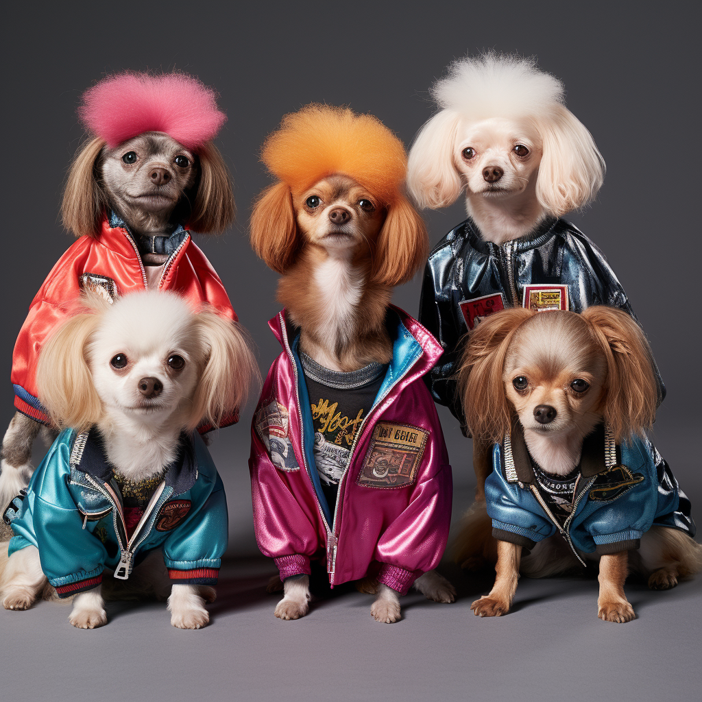 Adorable dogs in K-Pop fashion