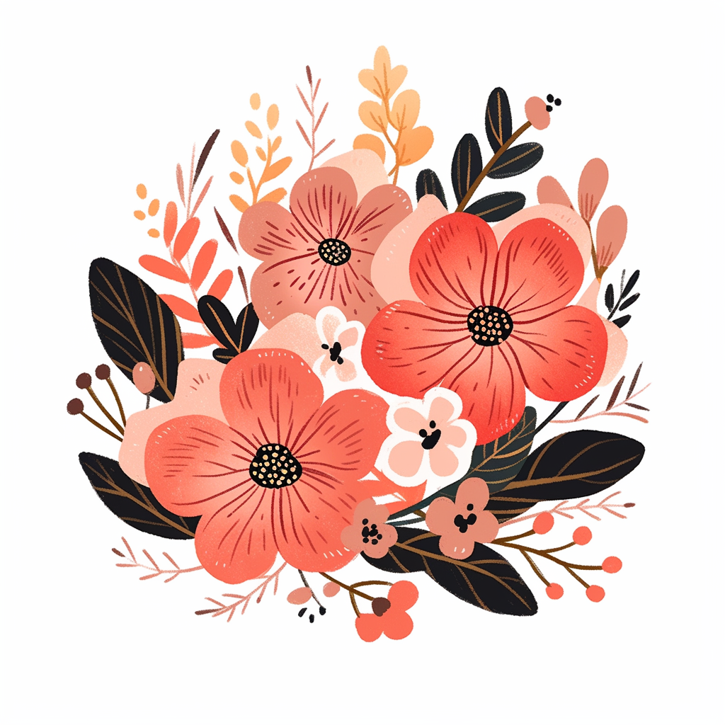 Illustration of a cute flower