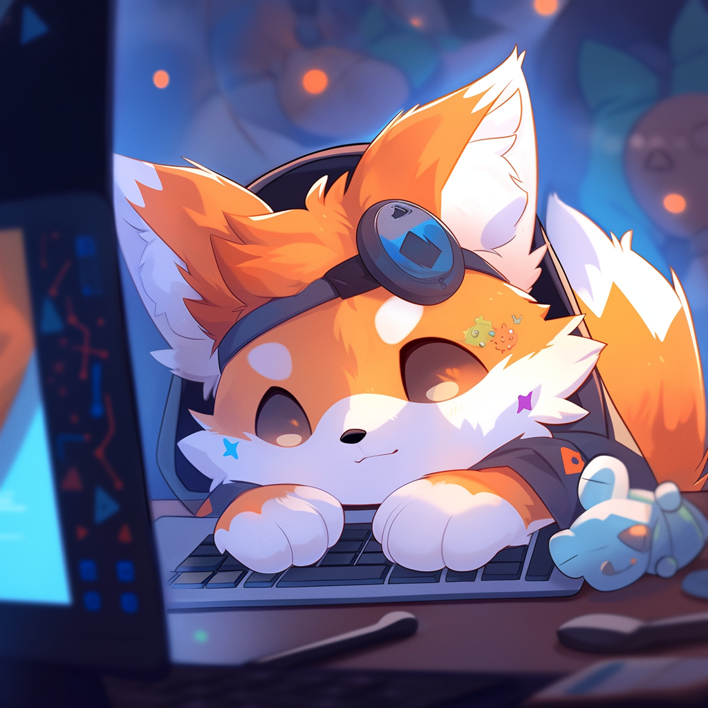 Cute fox gaming pet image