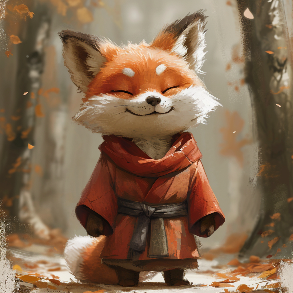 Cute Fox Miyazaki Style