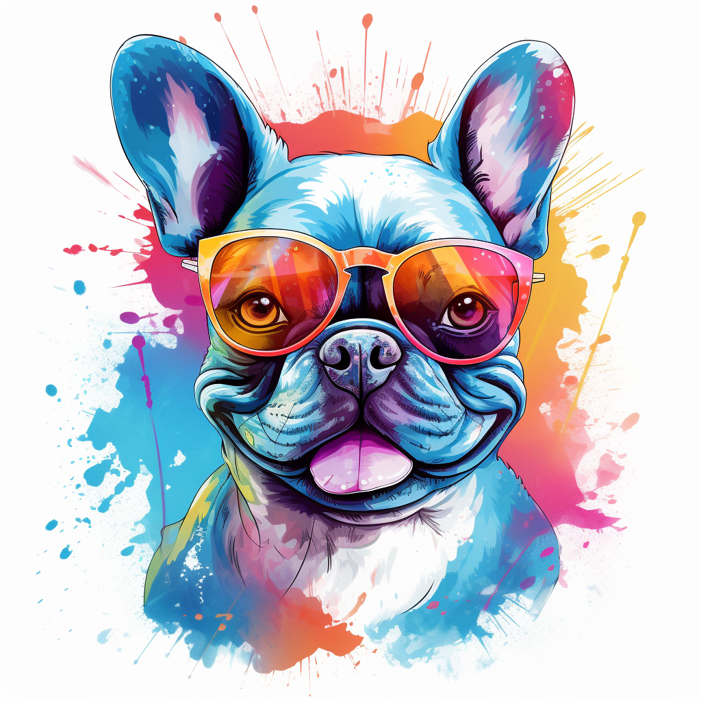 Adorable French Bulldog in Sunglasses