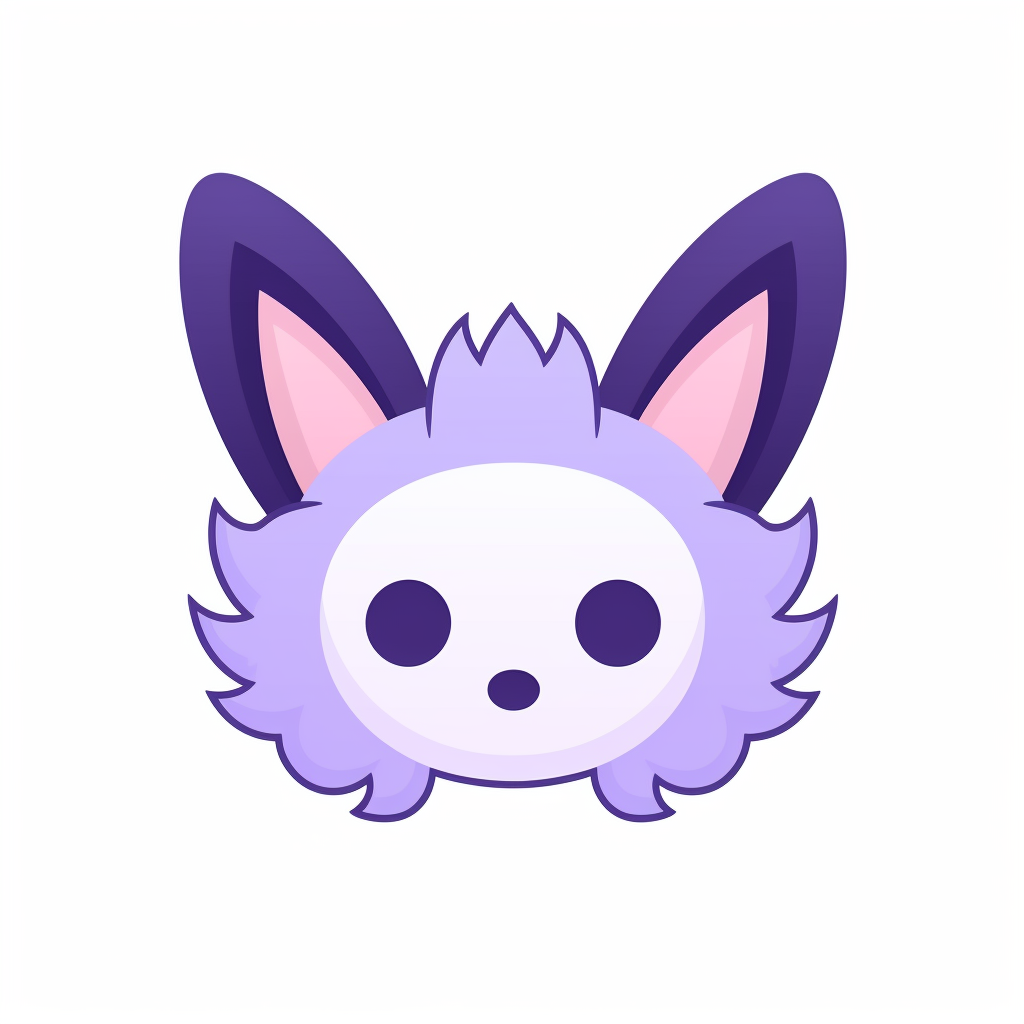 Cute fuzzy animal ears icon