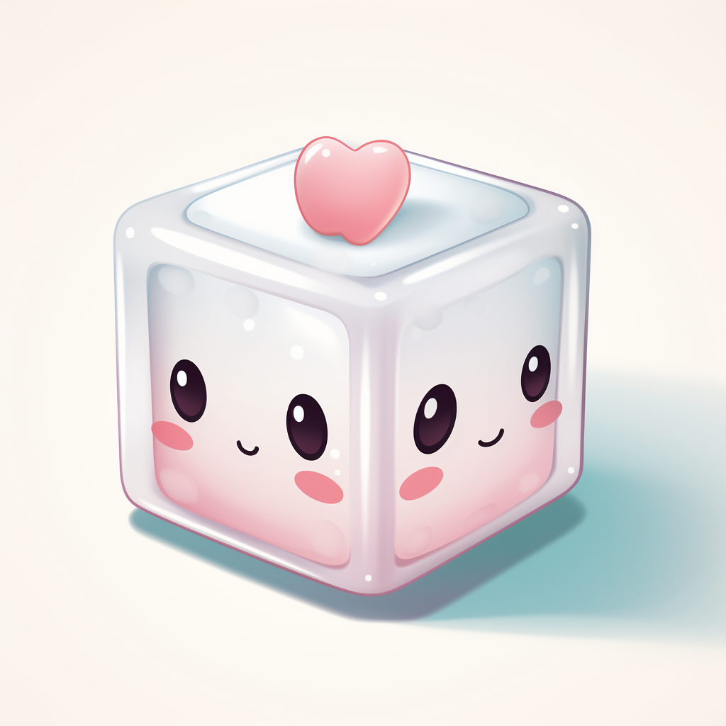 Cute Gelatinous Cube Valentine Cartoon