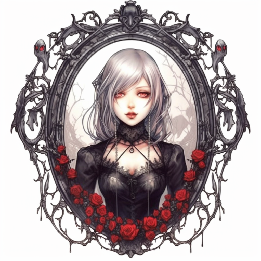 Detailed Gothic Vampire Girl Image