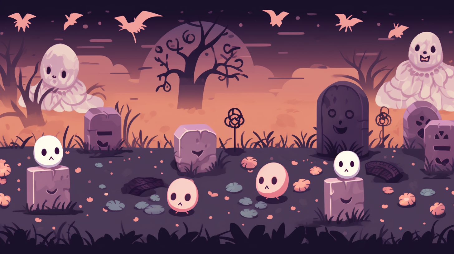 Cute Halloween grave pattern