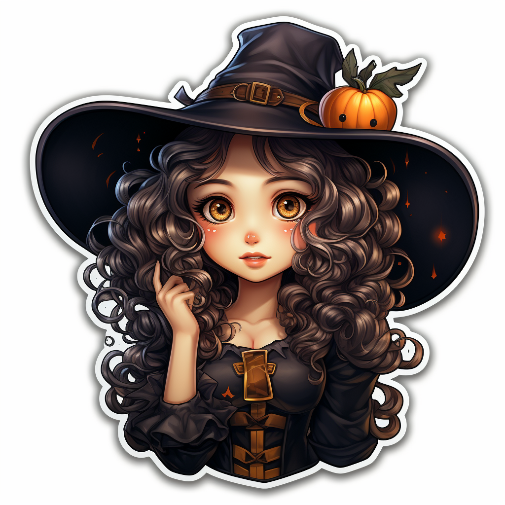 Cute Halloween Witch Sticker