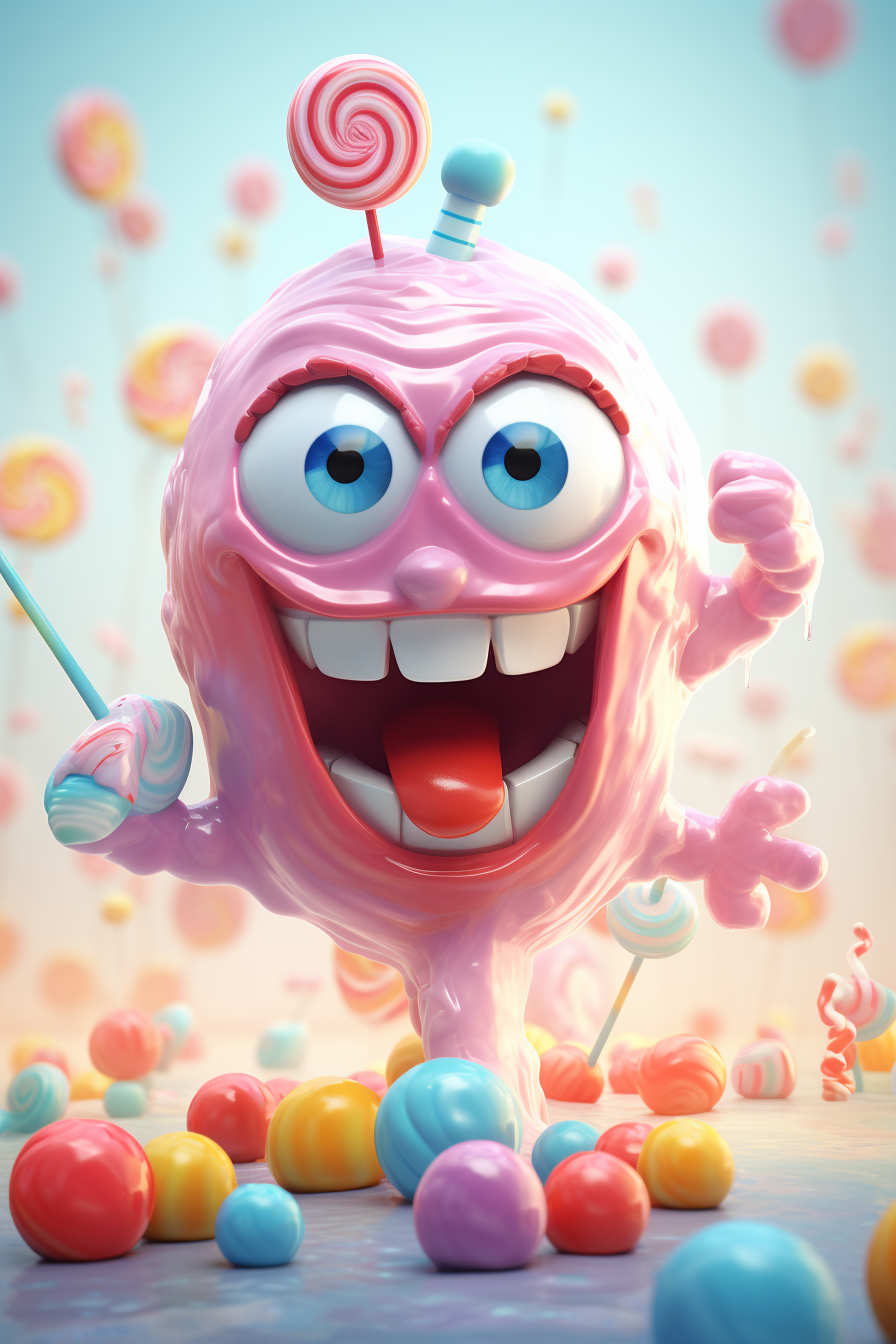 Cute Happy Candy Character