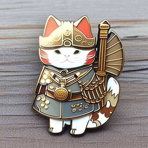 Cute cat wearing gusoku armour