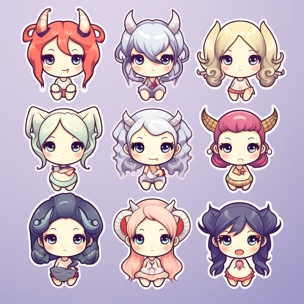 Cute Chibi Anime Demon Girls