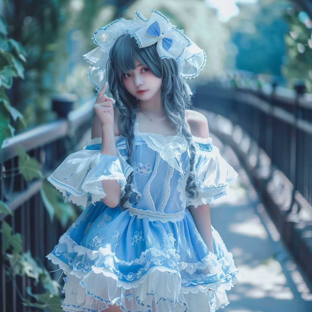 Cute blue kawaii dress