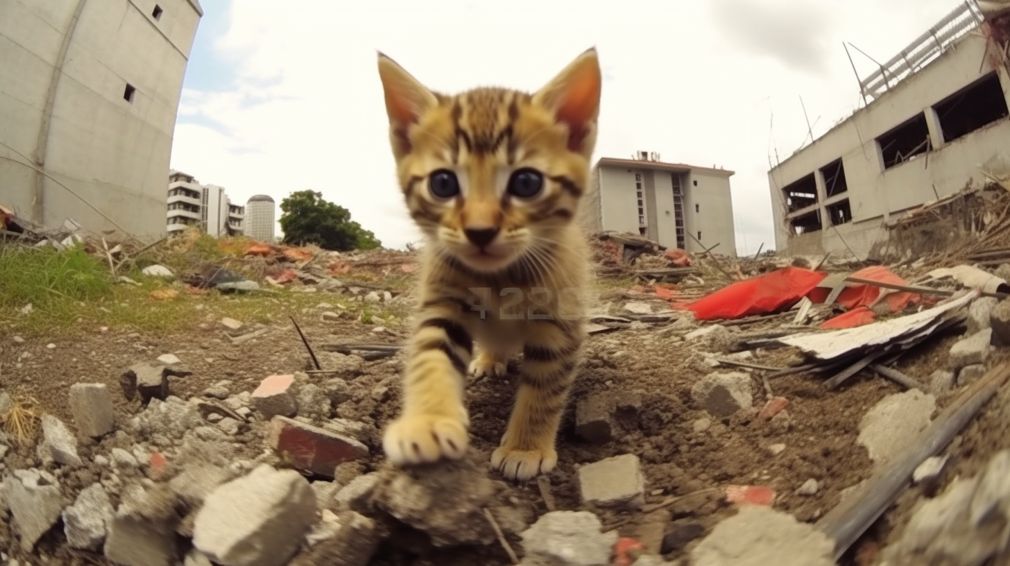 Soldiers rescuing adorable kitten in Singapore