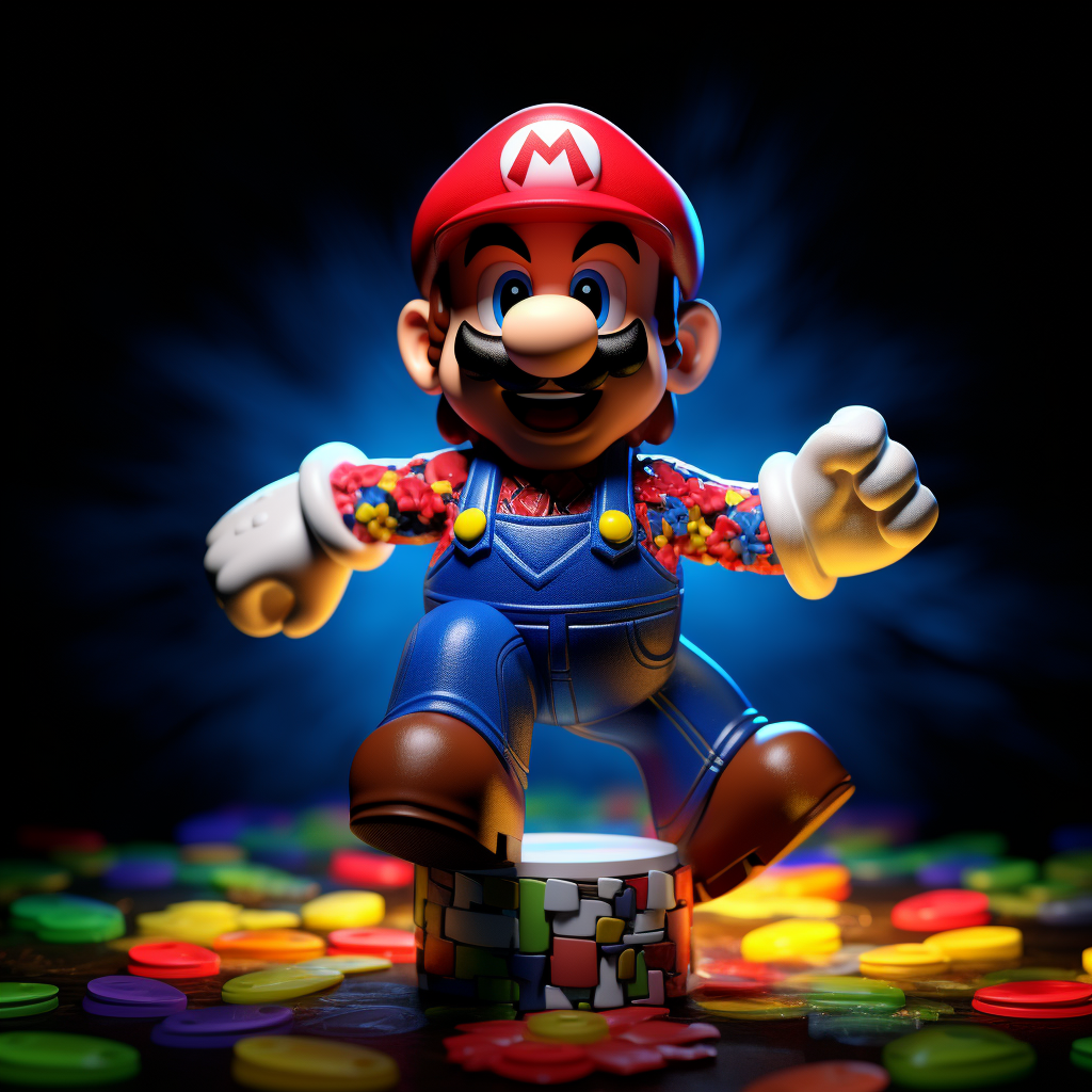 Lego Super Mario in Hawaiian Shirt