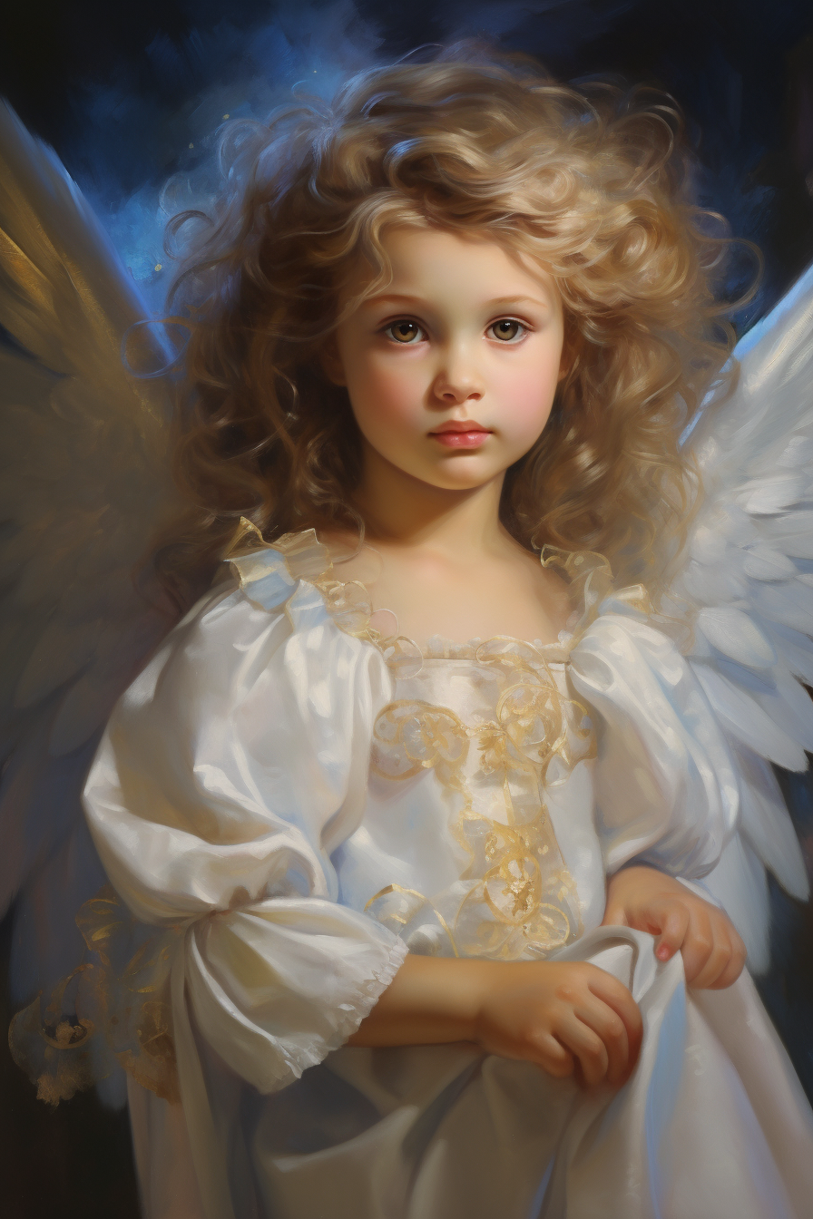 Cute little angel painting artwork