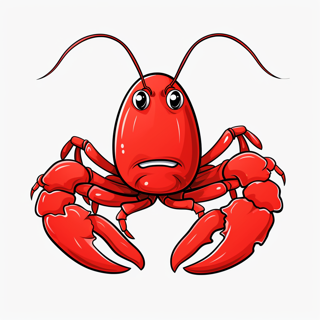 Cute lobster coloring book cartoon