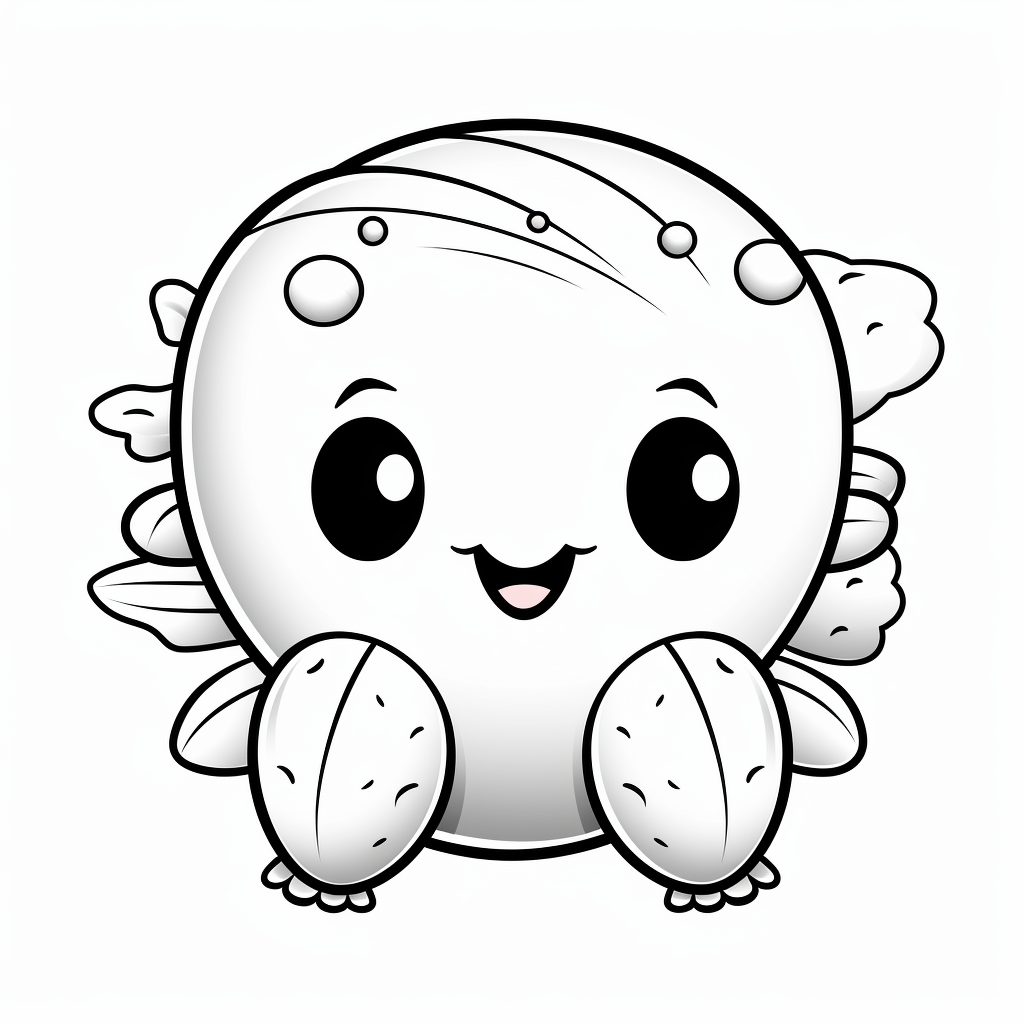 Cute lobster Kirby coloring book chibi