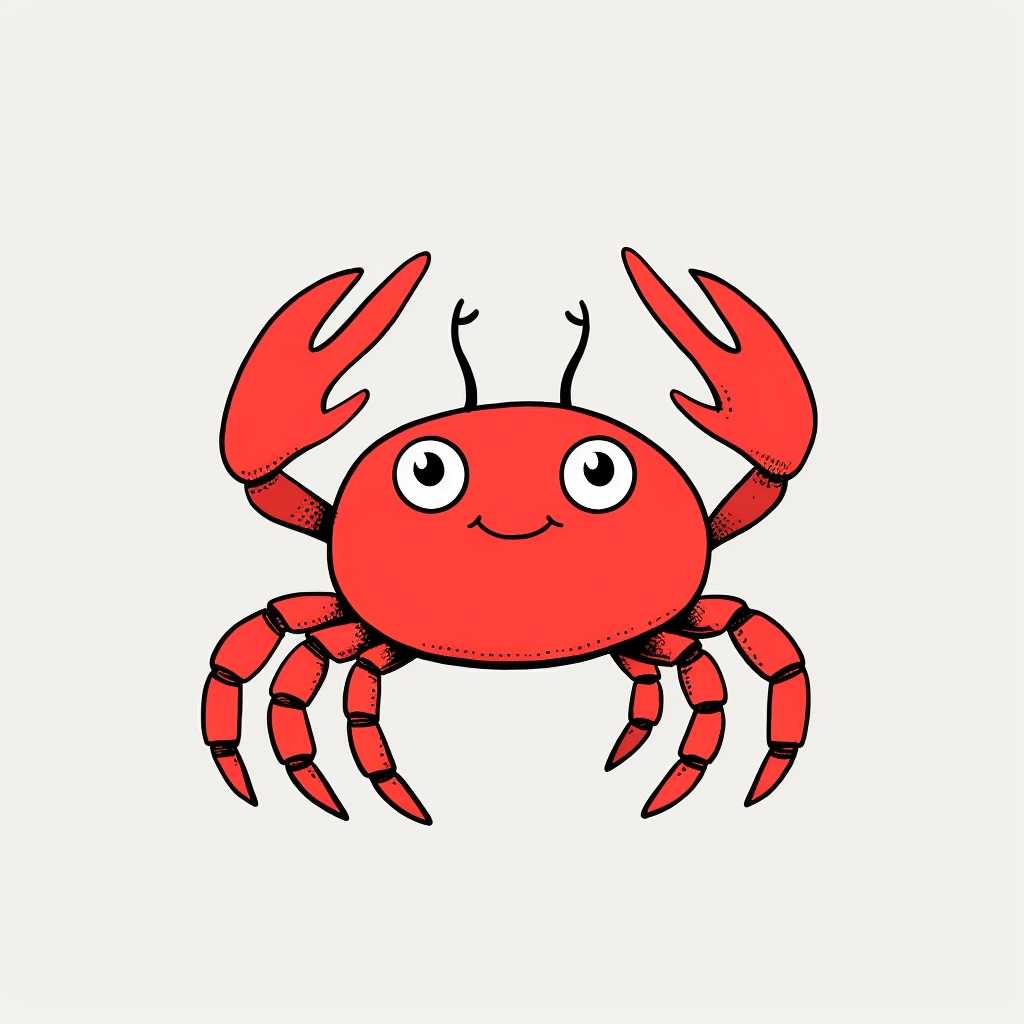 Cute Marine Life Crab Chic Elegant