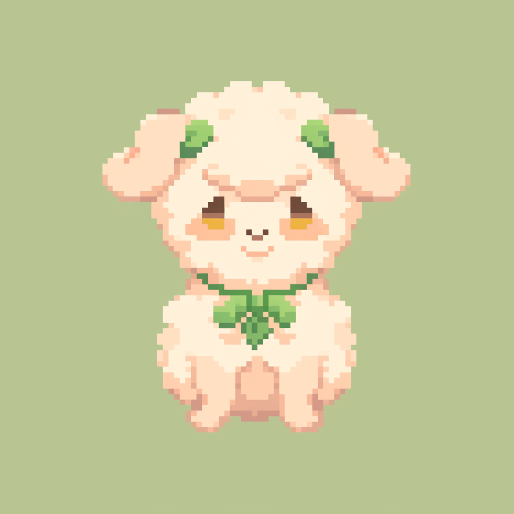 Charming and cute mascot pixel art