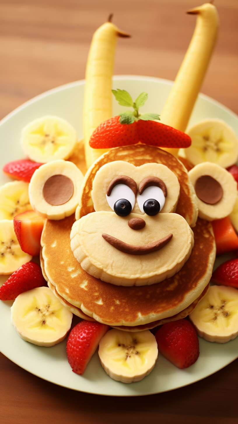 Monkey pancakes with bananas