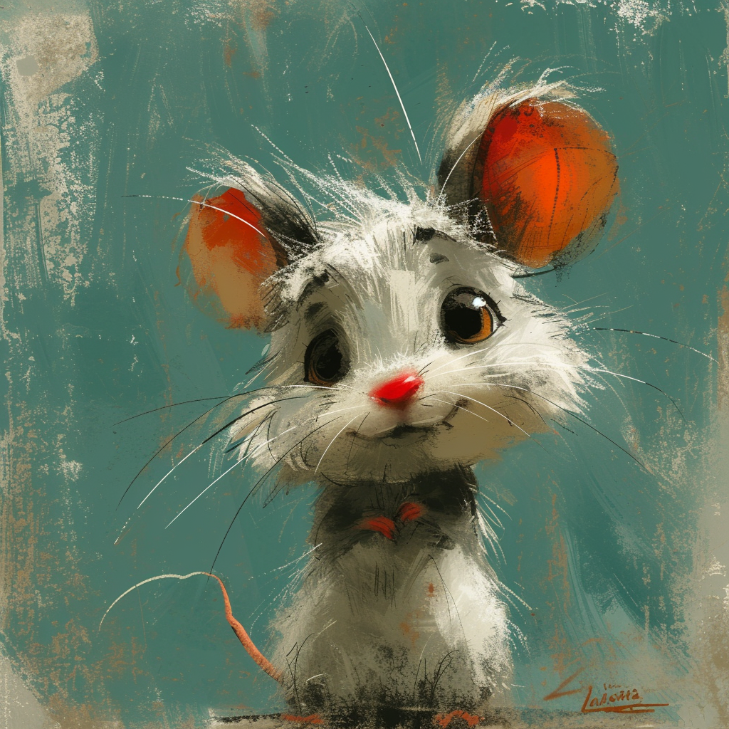 Cute Mouse Cartoon Illustration