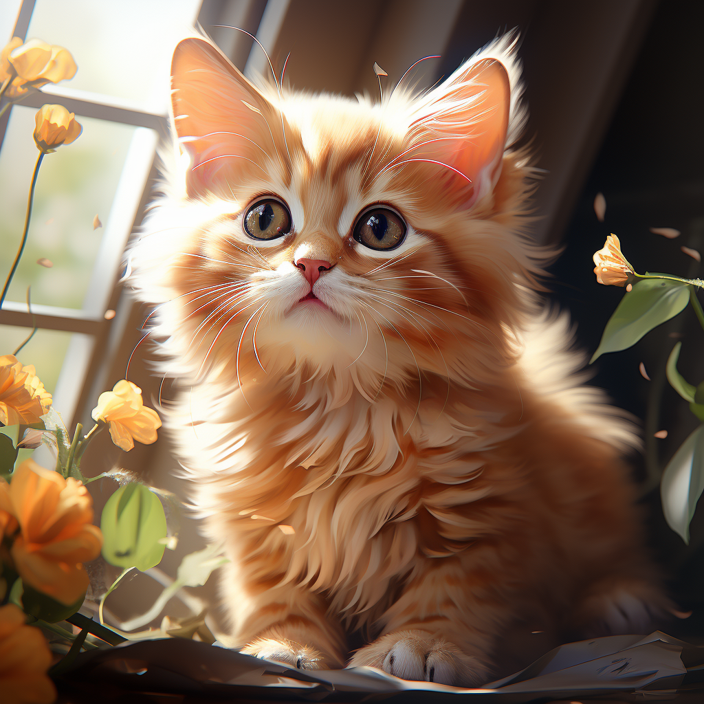 Cute Orange Cat Photo