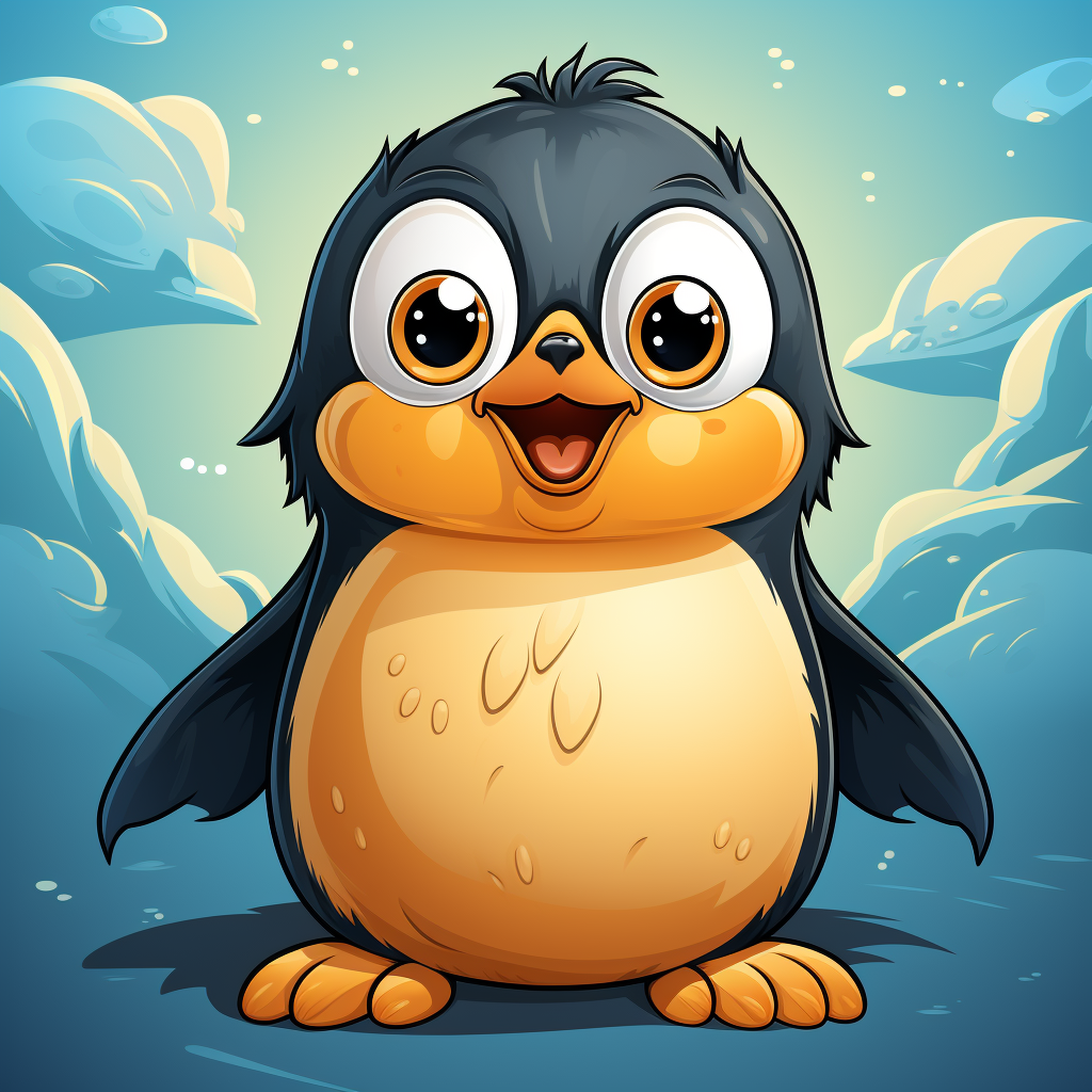 adorable penguin cartoon drawing