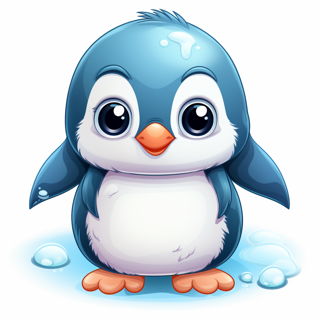 Cute penguin clipart illustration