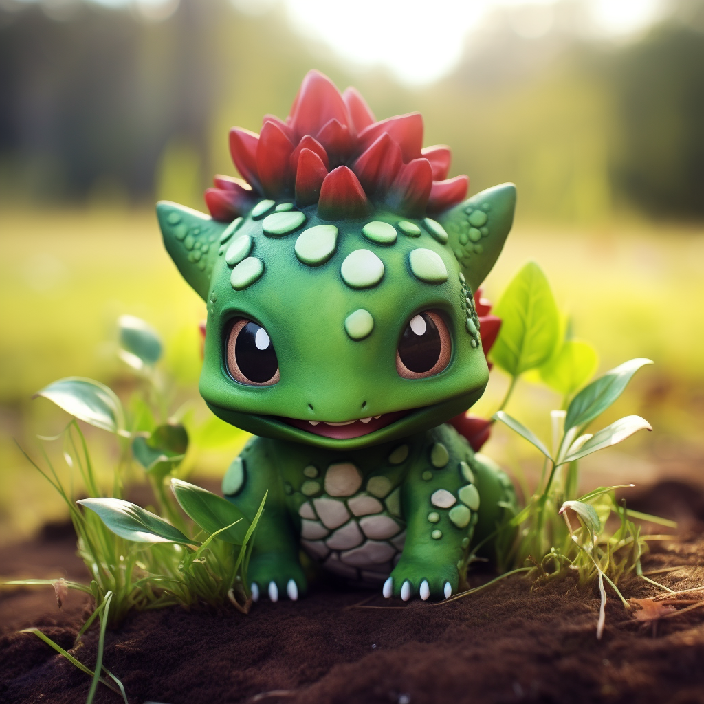 Cute Pet Chibi Bulbasaur in Real Life