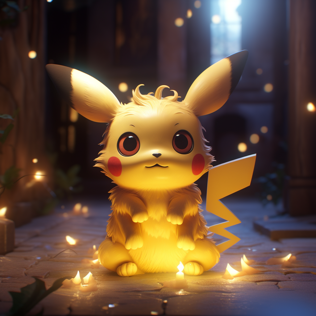 Adorable Pikachu in Spirit Auzki Style