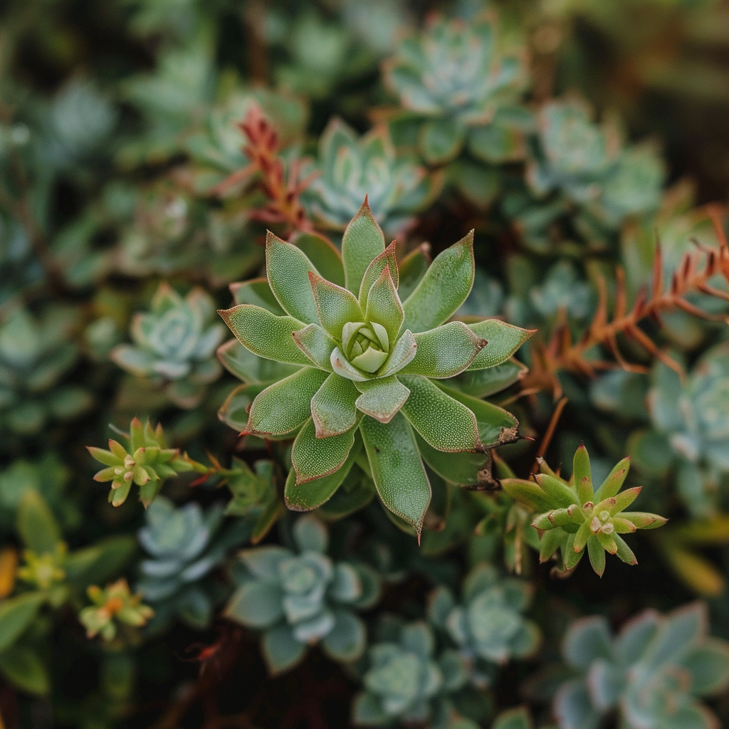 Cute plant in thorn bushes