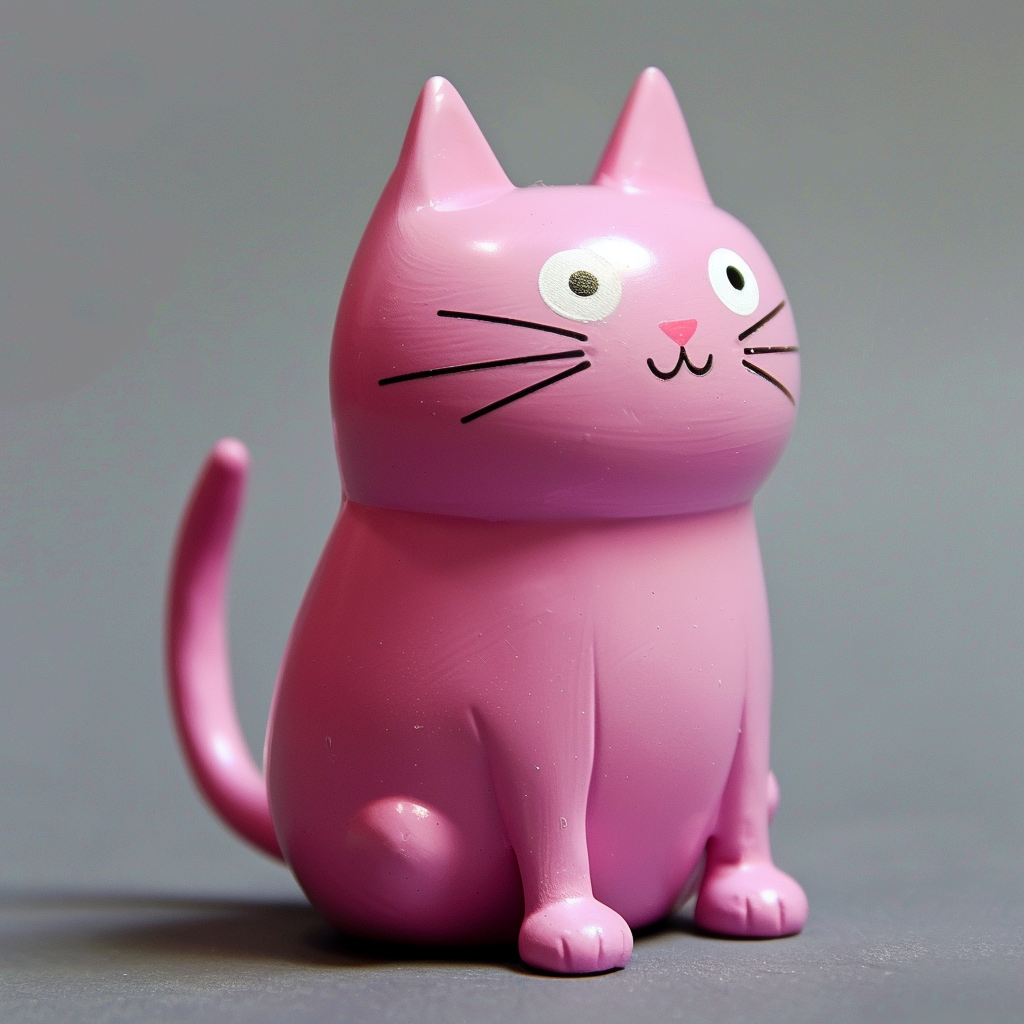 Cute plastic toy cat Allie Brosh