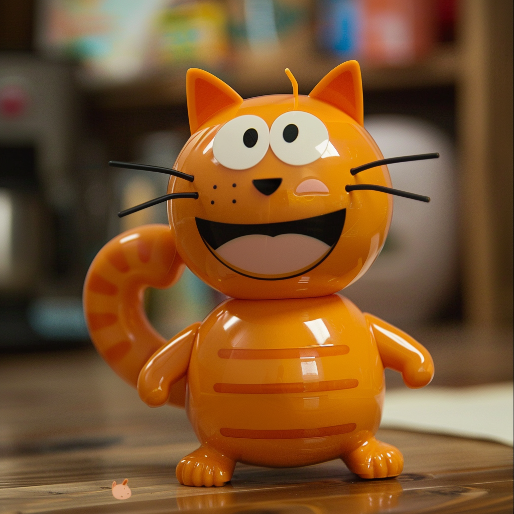 Dav Pilkey's Cute Plastic Toy Cat